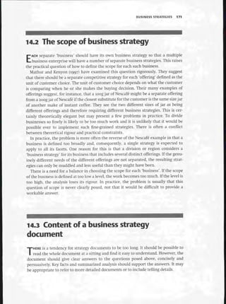 Strategic Management  The Course Book