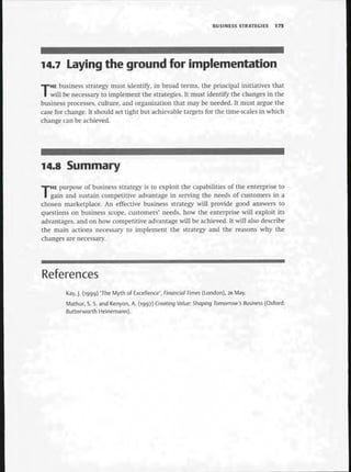 Strategic Management  The Course Book