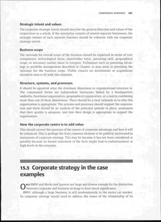 Strategic Management  The Course Book