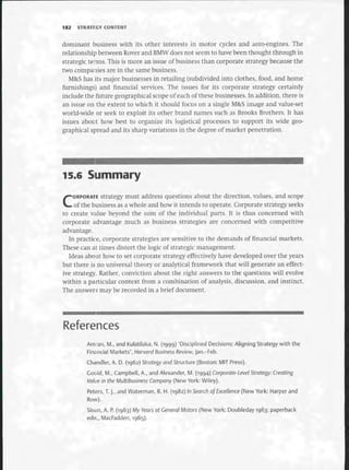 Strategic Management  The Course Book