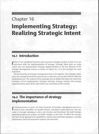 Strategic Management  The Course Book