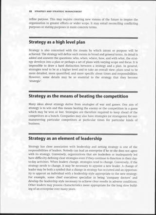 Strategic Management  The Course Book