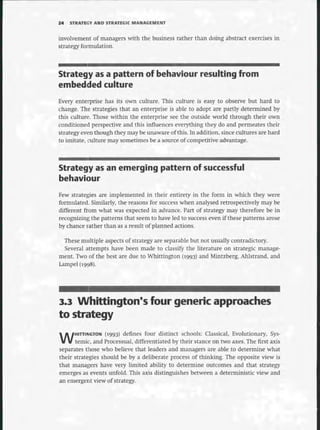 Strategic Management  The Course Book