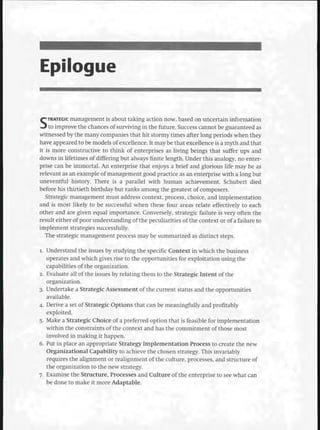 Strategic Management  The Course Book