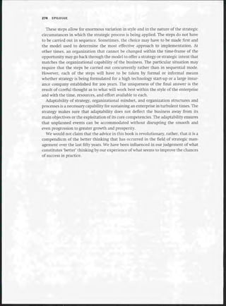 Strategic Management  The Course Book