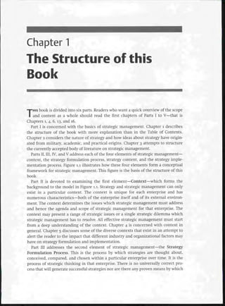 Strategic Management  The Course Book