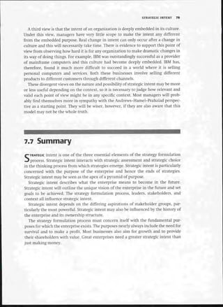 Strategic Management  The Course Book