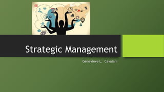 Strategic Management
Genevieve L. Cavaiani
 