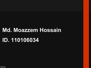 Md. Moazzem Hossain
ID. 110106034
 