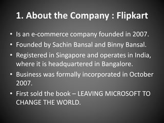 Flipkart : SWOT Analysis + Strategic Management | PPTX
