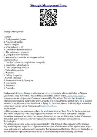 Strategic Management, PDF, Strategic Management
