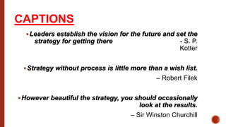 Robert Filek STRATEGIC MANAGEMENT PROCESS - Featuring Policy-Strategy Interlock | PPTX