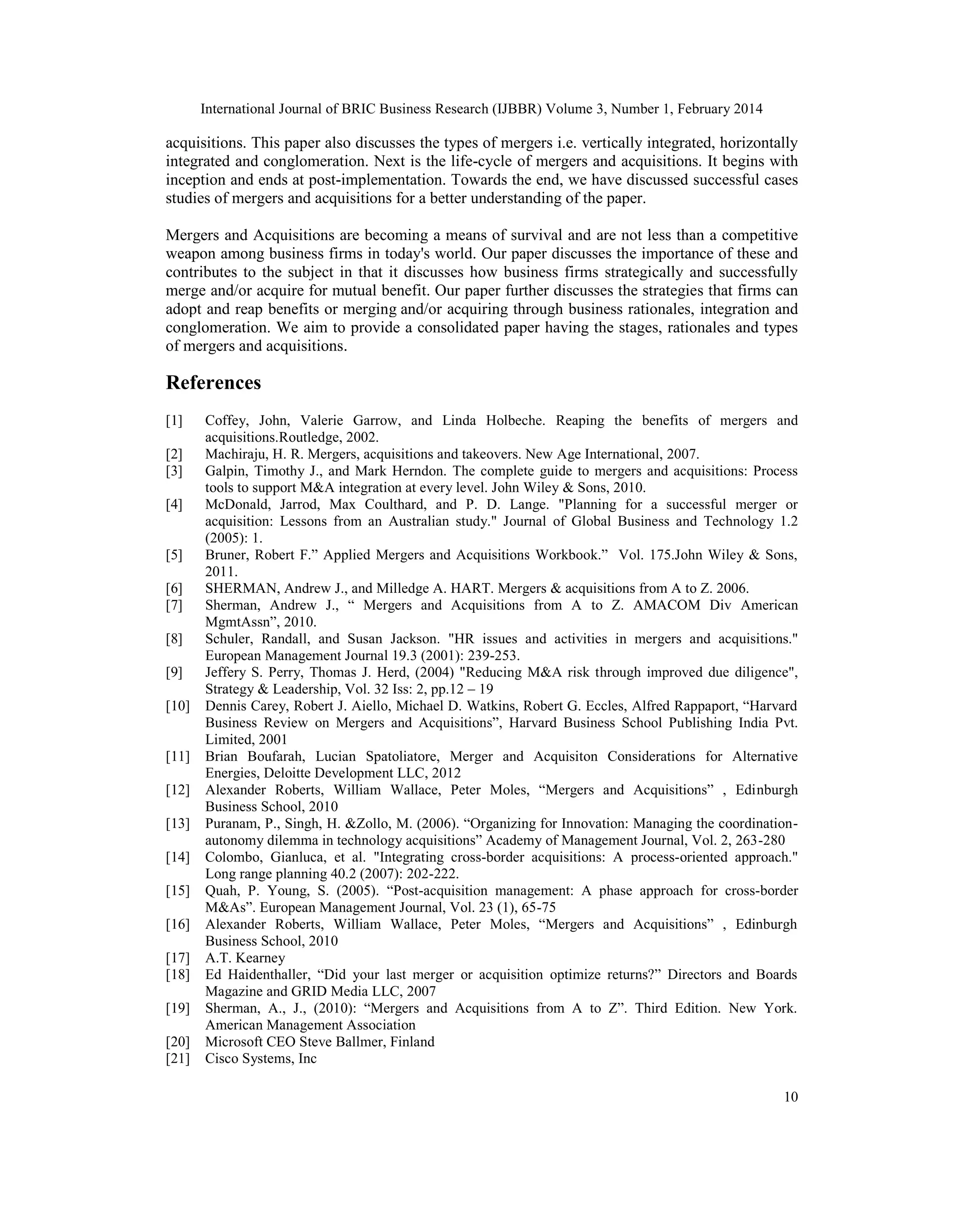 Strategic management managing mergers and acquisitions | PDF