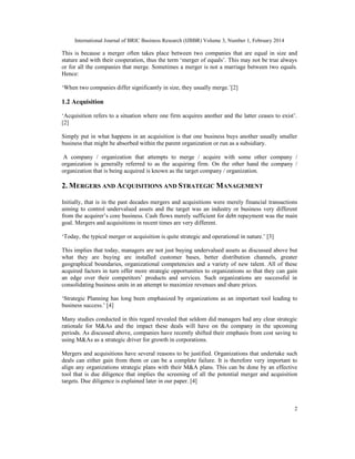 Strategic management managing mergers and acquisitions | PDF