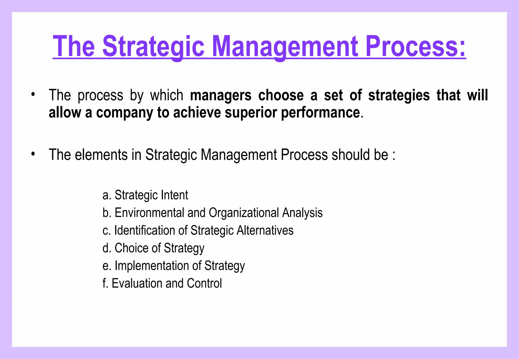 Strategic management module 1 | PPT