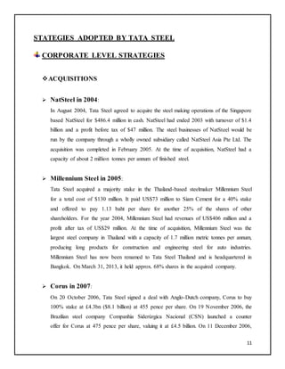 Strategic Management of Tata Steel | DOCX