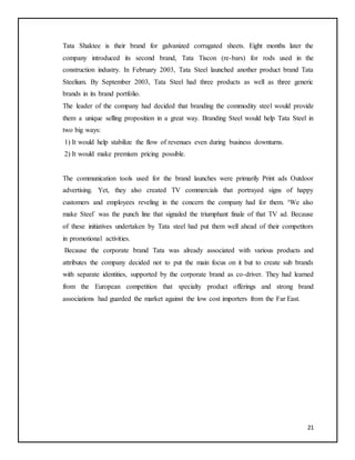 Strategic Management of Tata Steel | DOCX