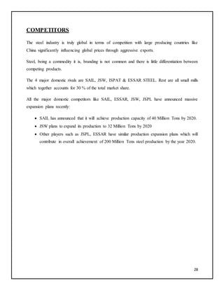 Strategic Management of Tata Steel | DOCX