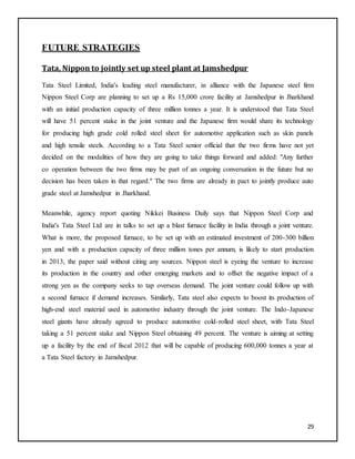 Strategic Management of Tata Steel | DOCX