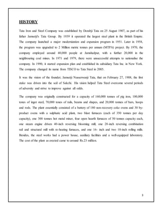 Strategic Management of Tata Steel | DOCX