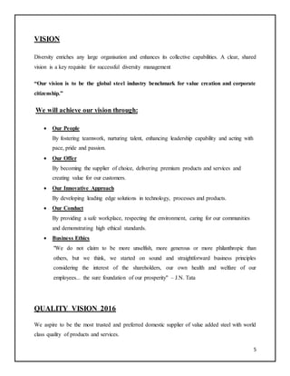 Strategic Management of Tata Steel | DOCX