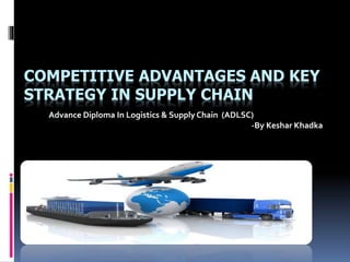 COMPETITIVE ADVANTAGES AND KEY
STRATEGY IN SUPPLY CHAIN
Advance Diploma In Logistics & Supply Chain (ADLSC)
-By Keshar Khadka
 