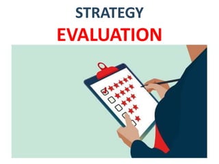 STRATEGY
EVALUATION
 