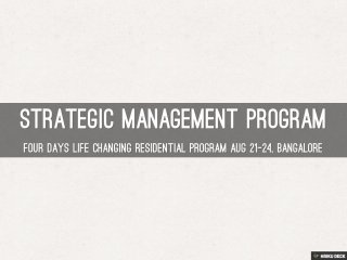 Strategic Management Program