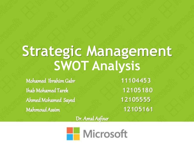 swot analysis microsoft
