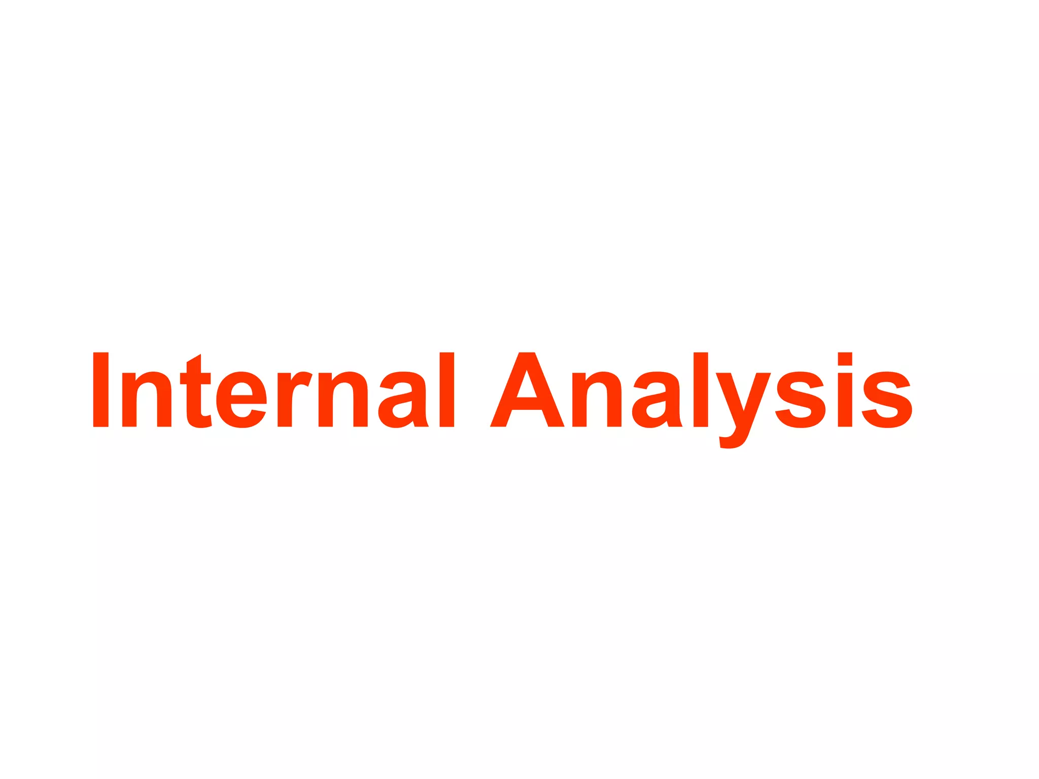 Internal Analysis

 