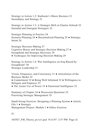 Strategic Management TheoryAn Integrated ApproachE I G H.docx