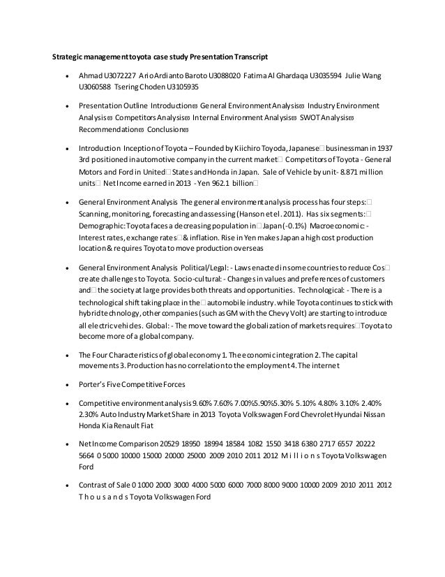 Toyota competitors analysis image