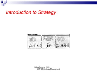 Introduction to Strategy
Kelley Summer 2009
GM 105 Strategic Management
 