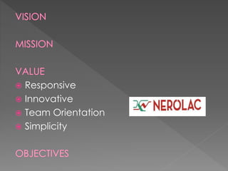  Responsive
 Innovative
 Team Orientation
 Simplicity
 