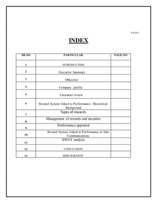 reward system of tata co | PDF