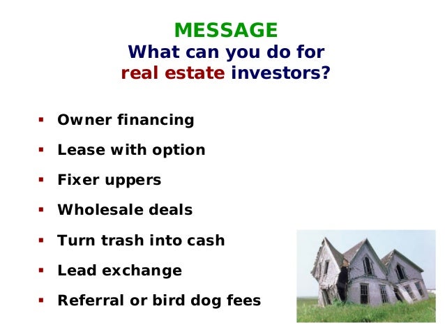 strategic online marketing for real estate investors bird dogs flyers in real estate investing