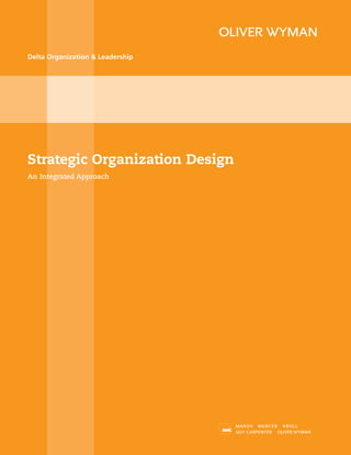 An Integrated Approach
Delta Organization & Leadership
Strategic Organization Design
 