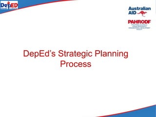 DepEd’s Strategic Planning
Process
 