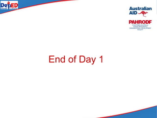 End of Day 1
 