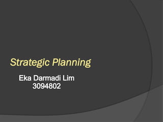 Strategic Planning
 