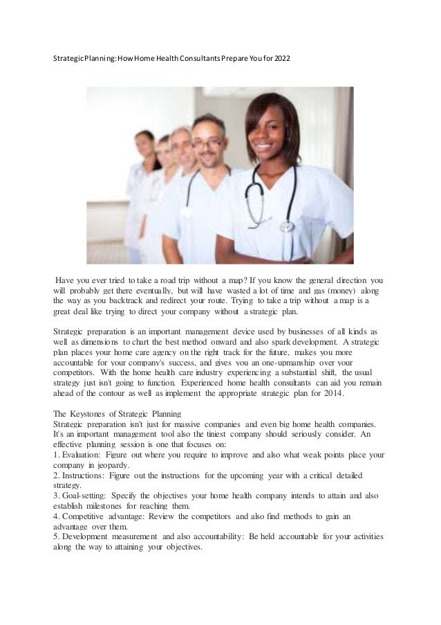 Strategic planning how home health consultants prepare you for 2022