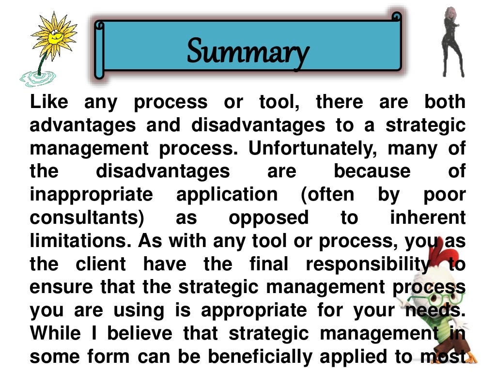 formal strategic planning disadvantages
