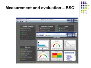 Measurement and evaluation – BSC 