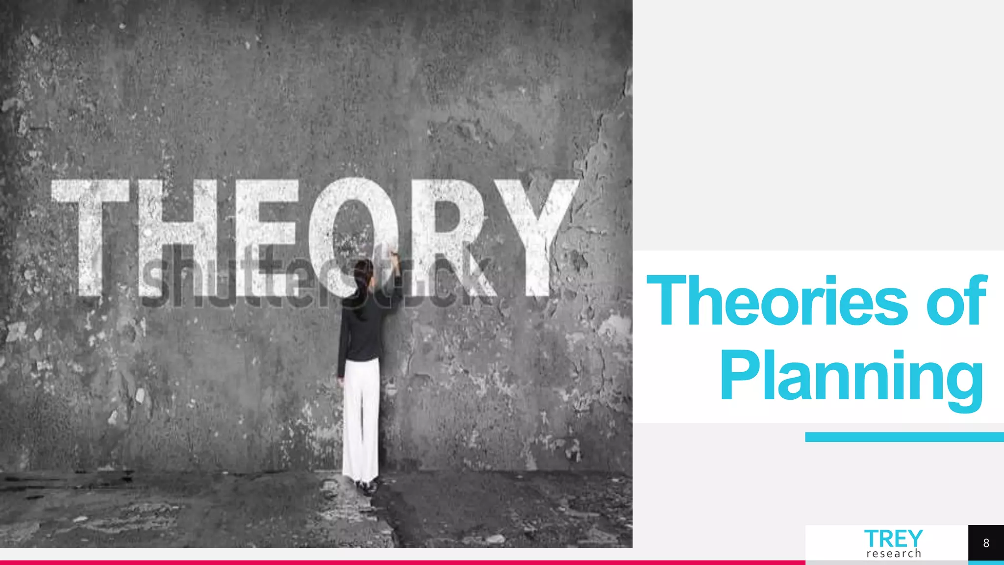 TREY
research
Theories of
Planning
8
 