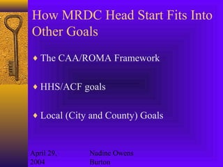 Acf Goals Strategic Planning in Head Start | PPT | Business | Business and Finance