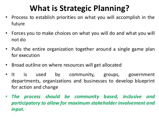 define strategic planning