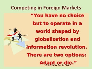 Competing in Foreign Markets
 