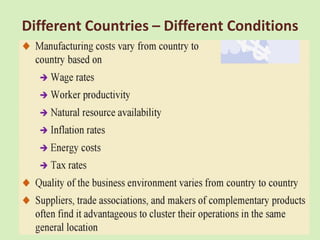 Different Countries – Different Conditions
 