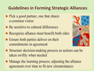 Guidelines in Forming Strategic Alliances
 