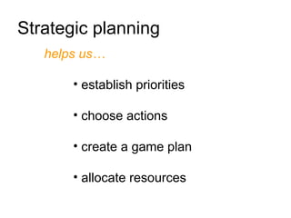 Strategic Planning Workshop
